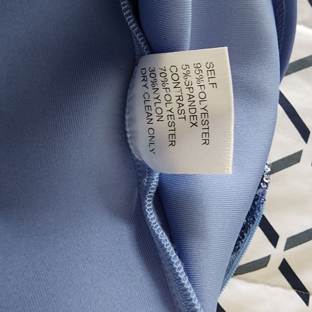 NEW Tadashi shoji blue midi dress Size PL - Picture 8 of 8